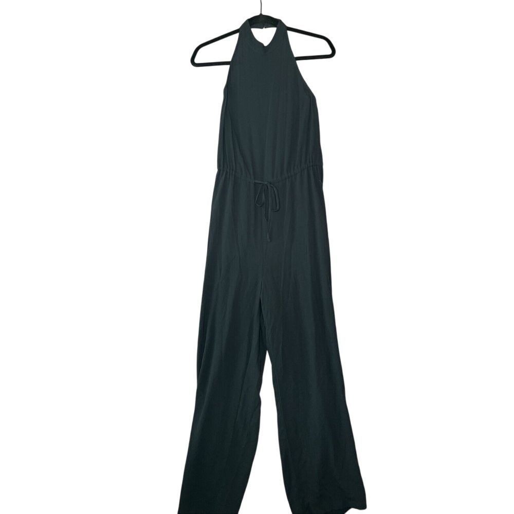 Urban Outfitters Backless Halter Drawstring Waist Wide Leg Jumpsuit S-P EUC